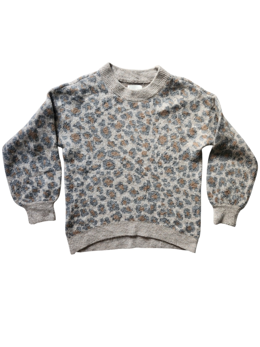 Abercrombie & Fitch Leopard Print Sweater Women's XS Soft Fuzzy Knit